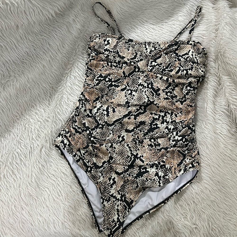 Snake animal print swimsuit plus size xl